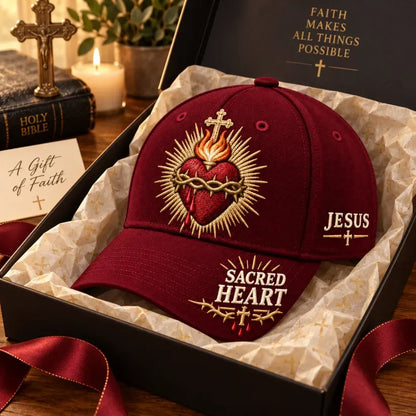 ❤️耶稣圣心信仰棒球帽✝️彰显信仰，传递祂的爱。