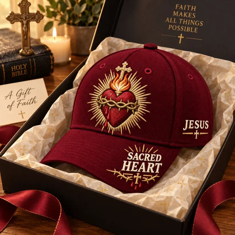 ❤️耶稣圣心信仰棒球帽✝️佩戴信仰，承载祂的爱。