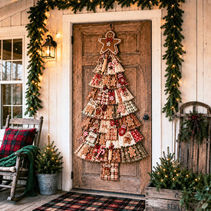 ⏳ Last Day 49% OFF – 🎄Beginner-Friendly DIY Oversized Patchwork Christmas Tree Door Hanging Kit  💕