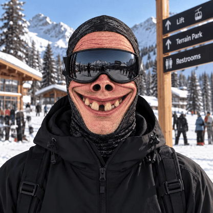 🎿 逼真面部巴拉克拉法帽 – 适合寒冷天气探险的趣味滑雪面罩