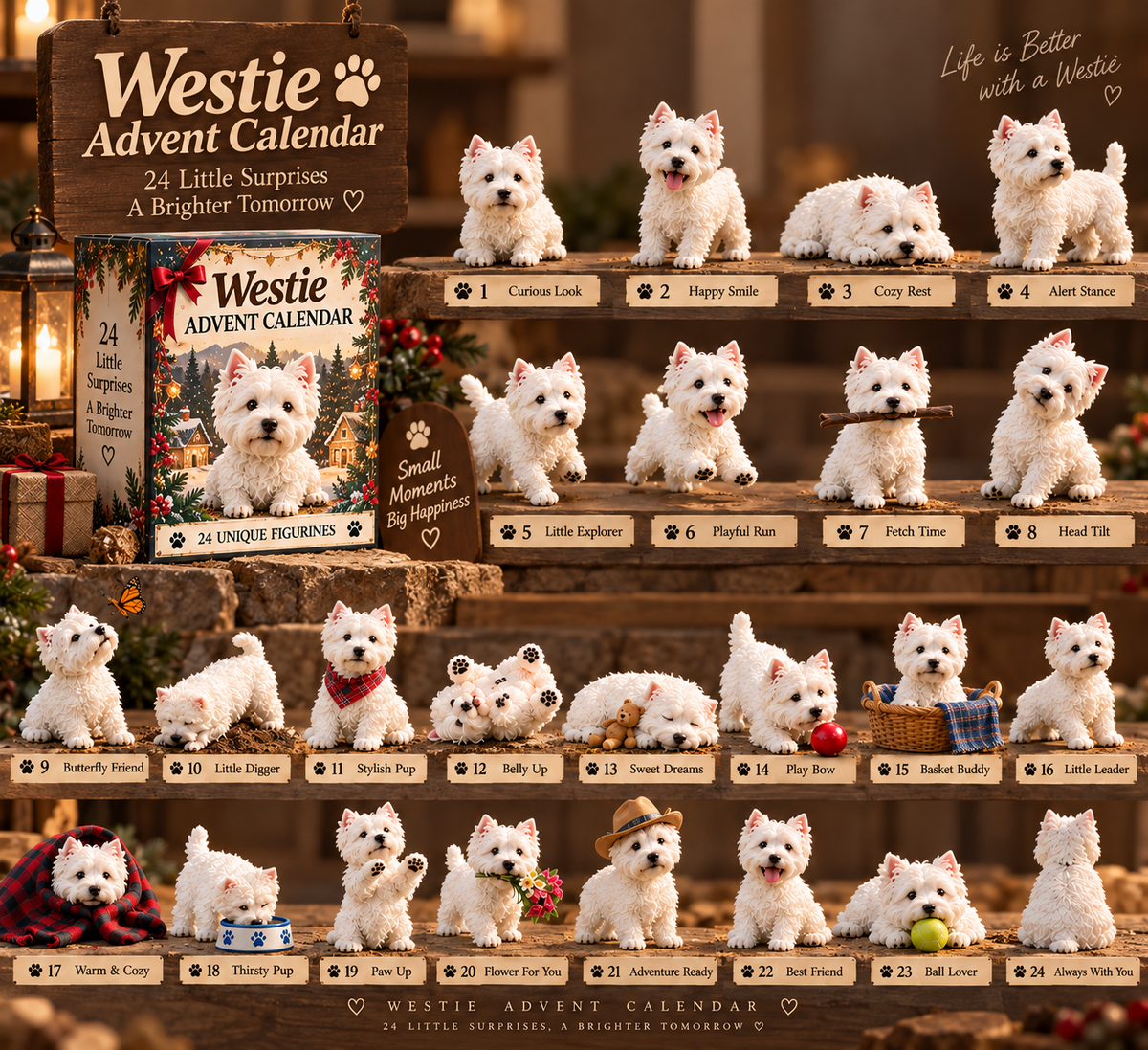 🐾🎄 24天西高地——24份可爱惊喜，一场盛大的圣诞倒计时 ❤️
