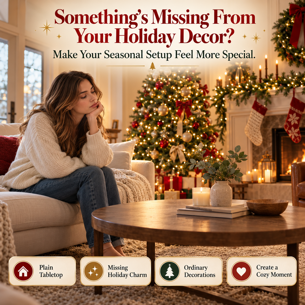 MerryMist Christmas Campfire Aroma Diffuser – Cozy Flame-Style Glow, Festive Mist & Adorable Santa/Gingerbread Designs