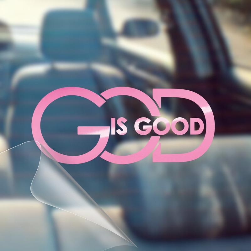 🙏 “God Is Good” 基督教贴纸 | 4 种颜色可选