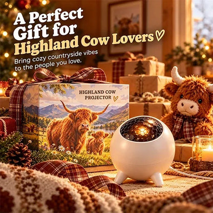 Highland Cow Projector – Cozy Countryside Room Decor