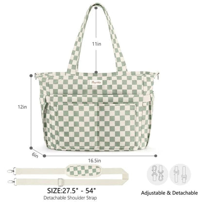 🎒✨Large Corduroy Tote Bag for Women – Multi-Pocket Laptop & Work Bag
