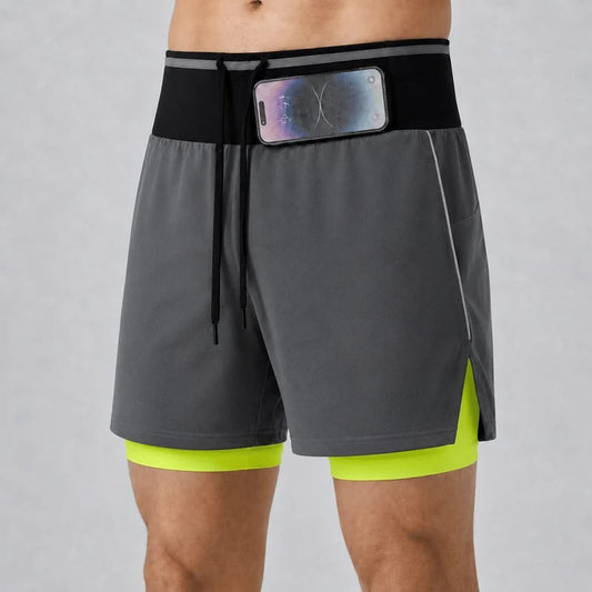 🏃 Marathon Pro Multi-Pocket Running Shorts – Anti-Chafe Liner