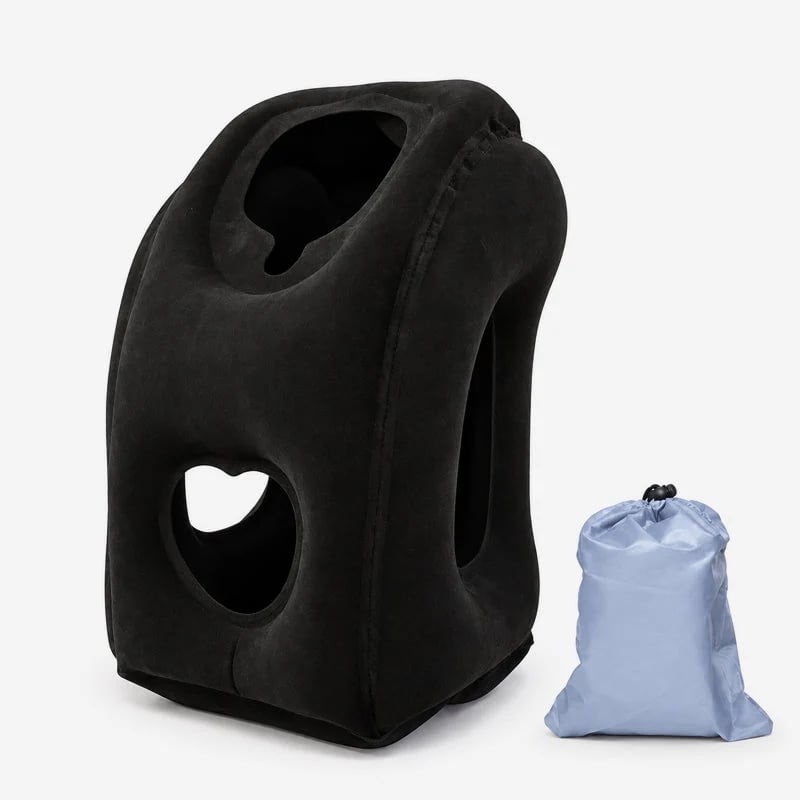 Inflatable Travel Comfort Pillow ✈️ – Lightweight Foldable Neck, Face & Arm Support