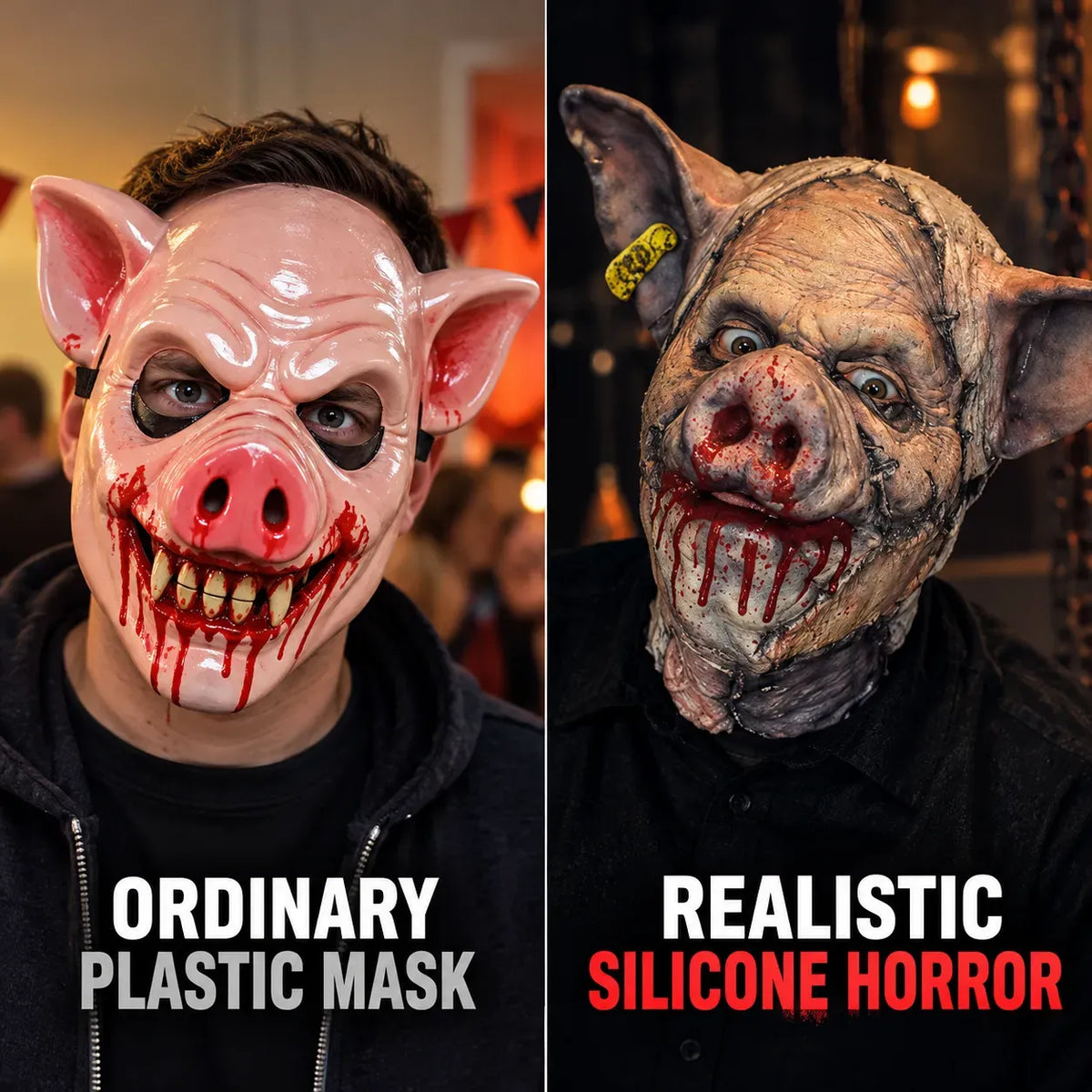 Unleash Your Nightmare - Premium Silicone Pig Mask for Horror Events 😱