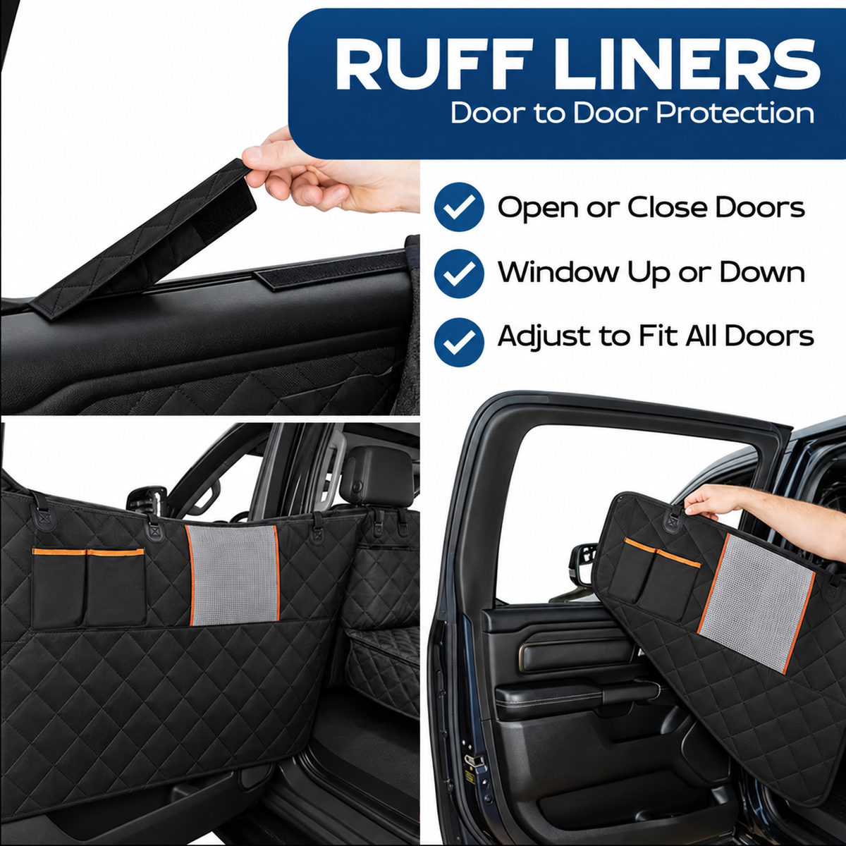 Hard Bottom Backseat Extenders for Dogs with Door Protection