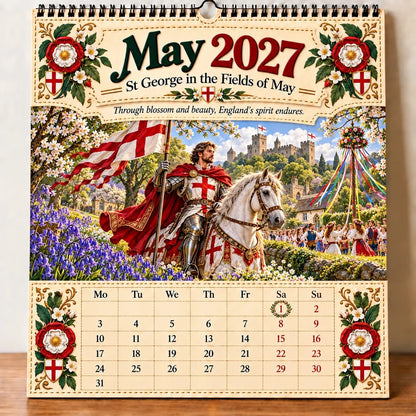 🛡️ 2027年圣乔治挂历——12幅展现信仰、勇气与英格兰传统的插画	scene