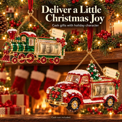 🎄 Christmas Cash Gift Ornament | 20 Crystal-Style Designs with Money Holder & Gift Tag 🎁