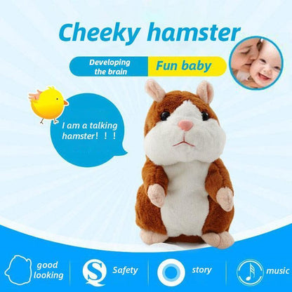 🐹🎁现享50%折扣！会说话的仓鼠毛绒玩具——能模仿你说话，自动摇头互动毛绒玩偶，逗趣益智玩具，适合儿童与派对娱乐