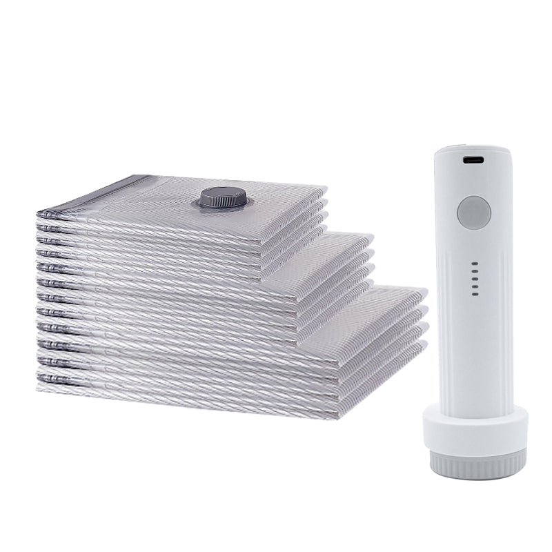 🔥 最后一天促销 - 50% OFF 🔥 旅行真空收纳袋及便携式抽气泵套装