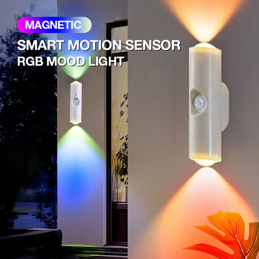 🔥🔥Buy 1, Get 1 Free: Smart LED Motion-Sensor Night Light – Dimmable, RGB Color-Changing Wall Light, USB-Rechargeable Magnetic Ambient Light
