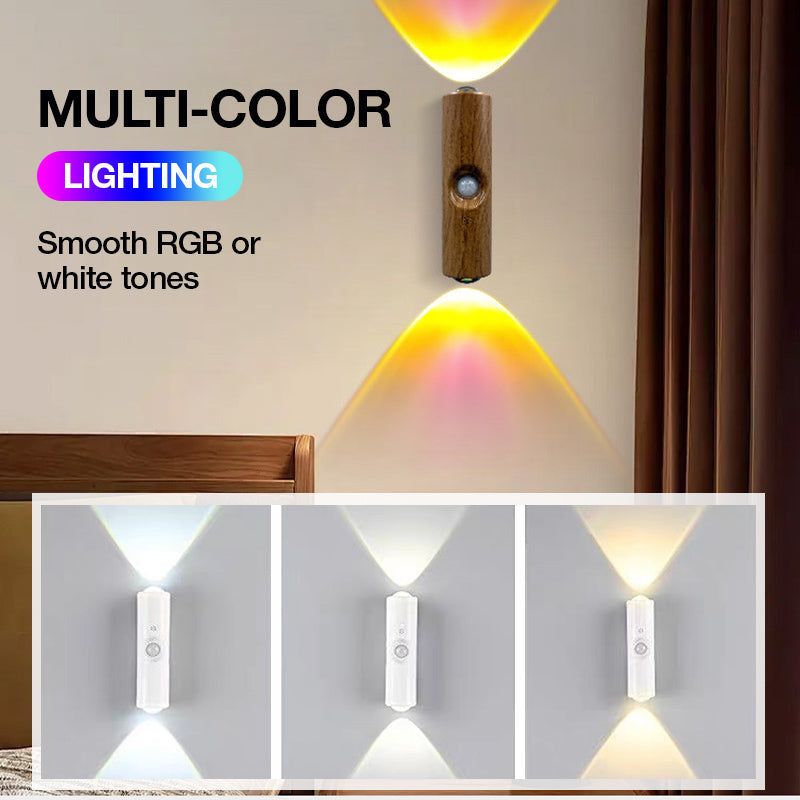 🔥🔥Buy 1, Get 1 Free: Smart LED Motion-Sensor Night Light – Dimmable, RGB Color-Changing Wall Light, USB-Rechargeable Magnetic Ambient Light