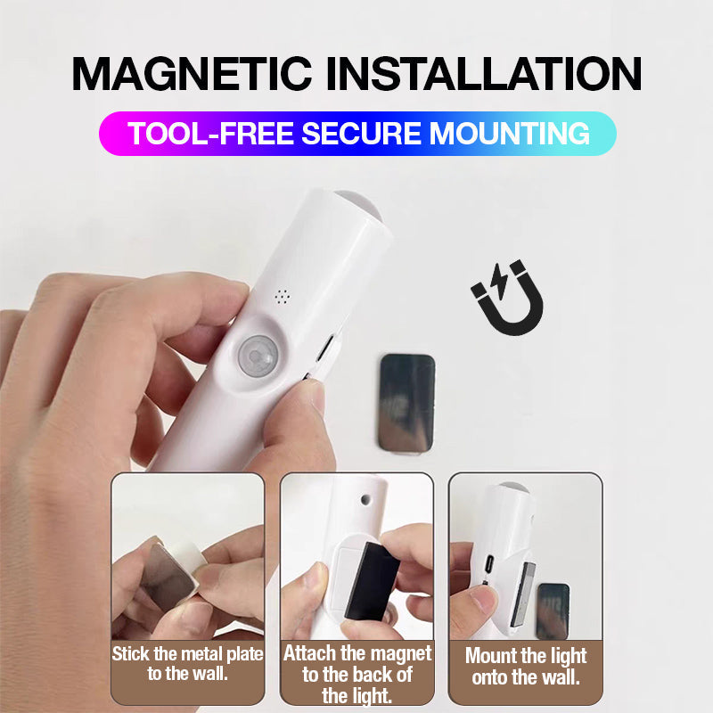 🔥🔥Buy 1, Get 1 Free: Smart LED Motion-Sensor Night Light – Dimmable, RGB Color-Changing Wall Light, USB-Rechargeable Magnetic Ambient Light