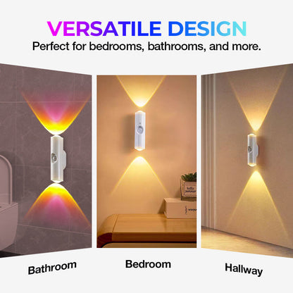 🔥🔥Buy 1, Get 1 Free: Smart LED Motion-Sensor Night Light – Dimmable, RGB Color-Changing Wall Light, USB-Rechargeable Magnetic Ambient Light