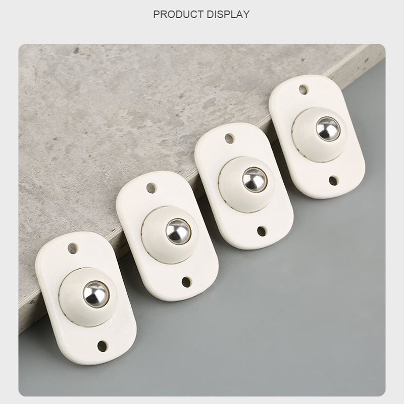 🛋️现享49%折扣！通用不锈钢万向球轮——自粘式迷你家具滑轮，360°旋转粘贴滚轮，适用于收纳箱、床头柜、垃圾桶和花盆