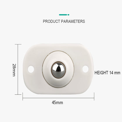 🛋️现享49%折扣！通用不锈钢万向球轮——自粘式迷你家具滑轮，360°旋转粘贴滚轮，适用于收纳箱、床头柜、垃圾桶和花盆