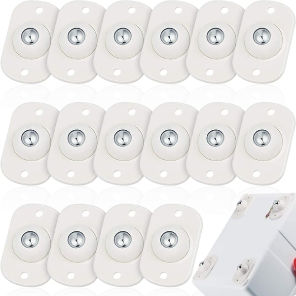 🛋️现享49%折扣！通用不锈钢万向球轮——自粘式迷你家具滑轮，360°旋转粘贴滚轮，适用于收纳箱、床头柜、垃圾桶和花盆