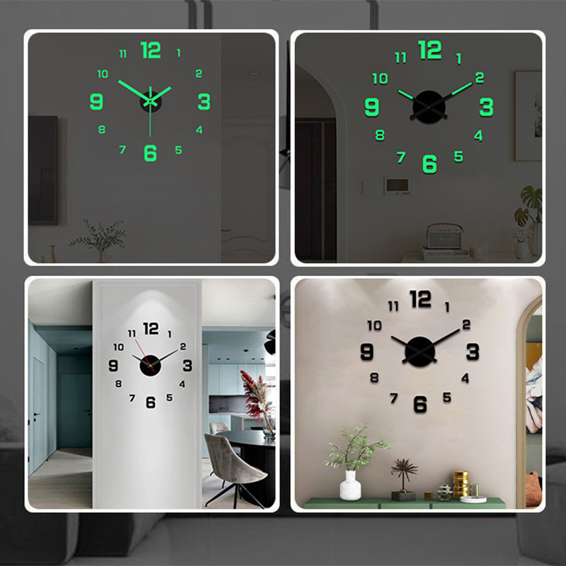 🥳2026热销款🥳⏰3D DIY夜光亚克力挂钟套装