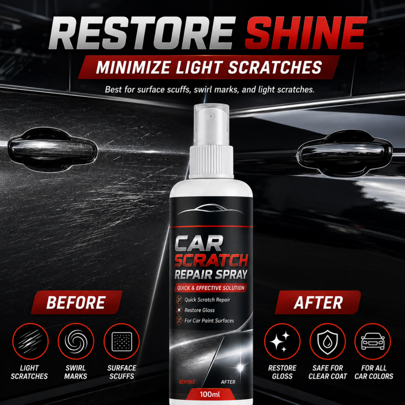 🥳2026 HOT SALE🥳💞50K+ SOLD!🚗Universal Car Scratch Repair Spray – Erases light scratches, swirl marks & scuffs fast. No body shop needed – restore your car’s gloss in minutes! 🛡️💨