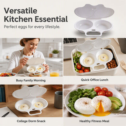 🍳 双蛋微波炉煮蛋器 —— 专为繁忙早晨打造的快速早餐神器