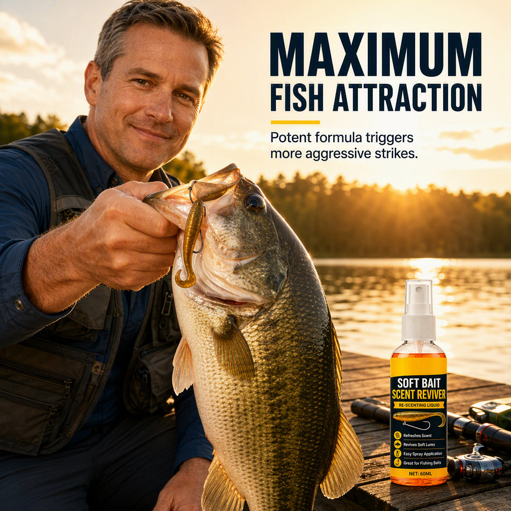 🎣 软饵增香喷雾—60毫升高浓度钓饵增效剂，便携速效诱鱼喷雾，适用于淡水和海水软饵