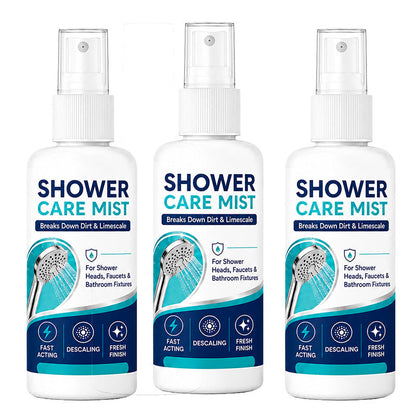 🚿✨强力速效淋浴间水垢清洁喷雾——快速溶解顽固矿物质沉积与硬水渍。一喷一擦，焕然如新！🧼💪