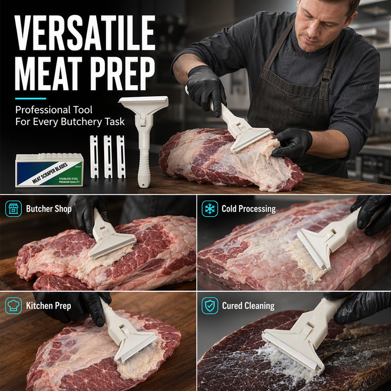 🥩🔥 五折优惠！不锈钢肉类刮刀——牛猪肉脂肪与筋膜轻松去除工具 🔪✨