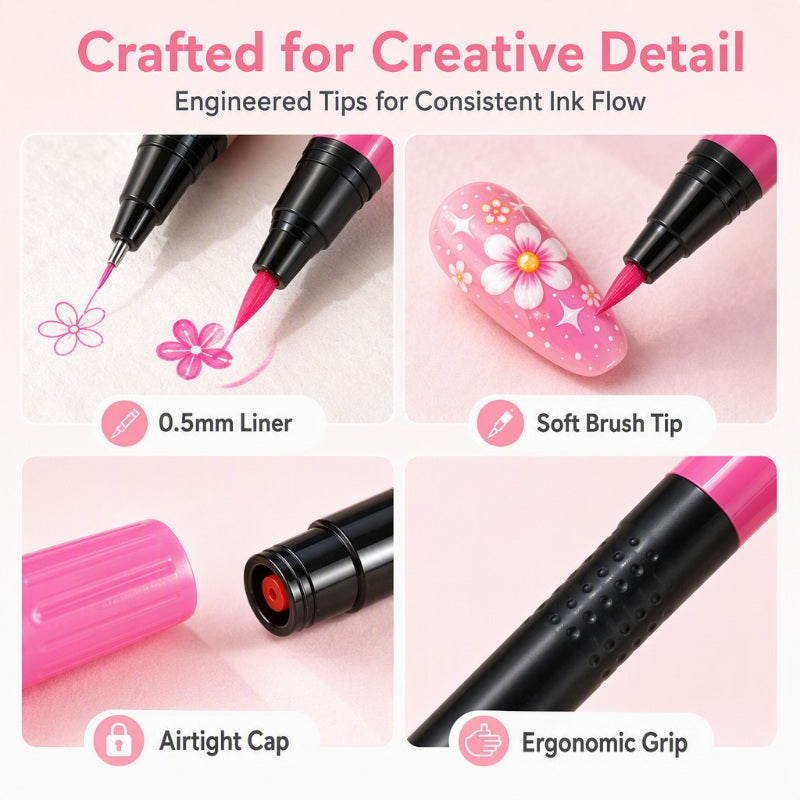 💕最后一天-50% OFF🌈24色双头美甲笔套装