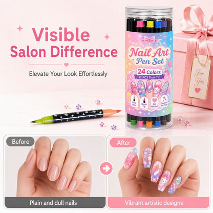 💕最后一天-50% OFF🌈24色双头美甲笔套装