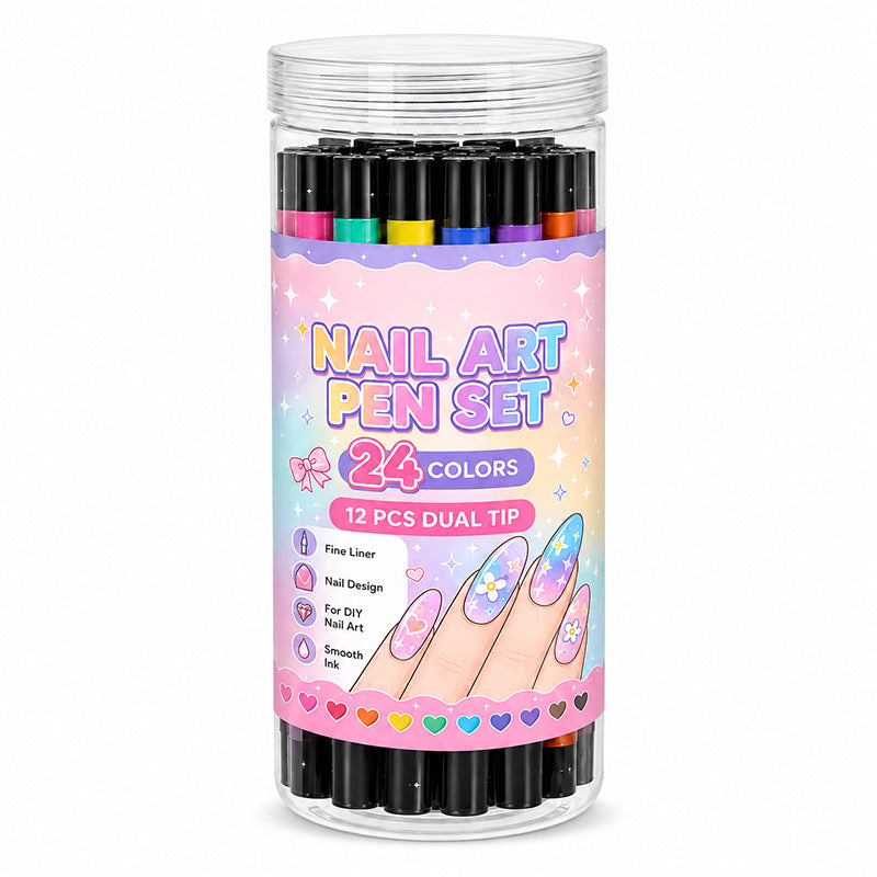 💕最后一天-50% OFF🌈24色双头美甲笔套装