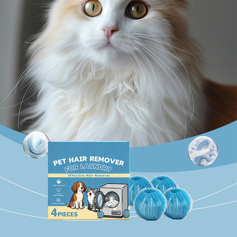 🐾 可重复使用宠物毛发洗衣球 – 去除毛发且不伤衣物