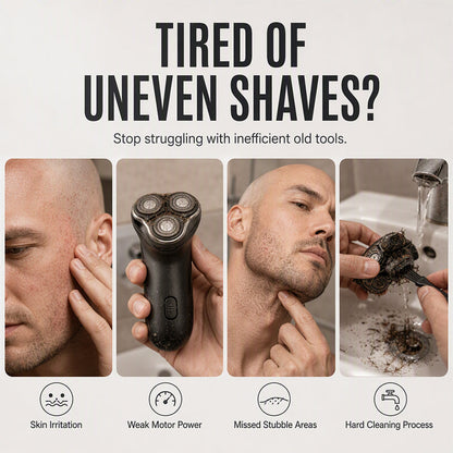 ⚡ 智能二合一电动头面部与胡须修剪器 — 30刀片精密剃毛器 💈