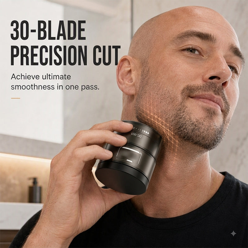 ⚡ 智能二合一电动头面部与胡须修剪器 — 30刀片精密剃毛器 💈
