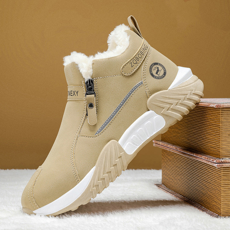 Warm Fleece Winter Snow Boots with Side Zip