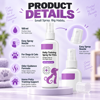 🐾 宠物定点卫生训练喷雾——使用简便的训练辅助用品，帮助引导宠物前往正确地点如厕