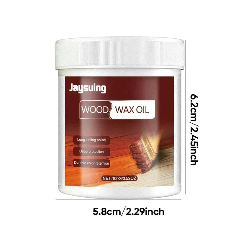 50% OFF NOW! Wood Wax Oil Wood Cleaner & Polish 3.5 Oz, Furniture Restoration Wax with Premium Brush for Wooden Surface Care