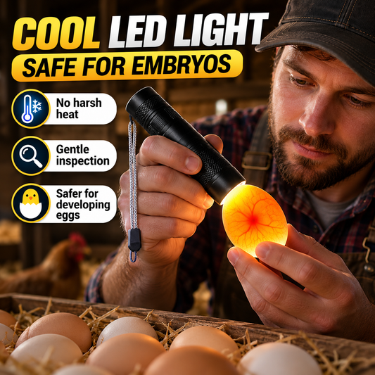 🥚 可充电 LED 照蛋器 - 冷光胚胎检查工具 💡