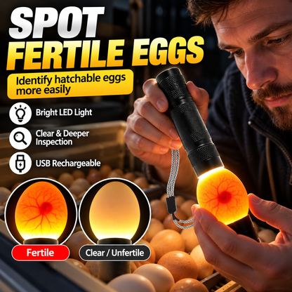 🥚 可充电 LED 照蛋器 - 冷光胚胎检查工具 💡
