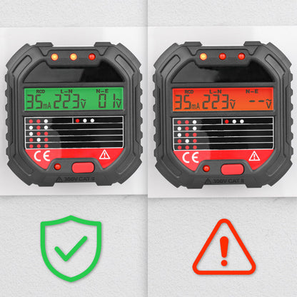 ⚡ Digital Socket Tester - Smart AC Voltage & Leakage Detector