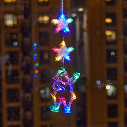 🎄❄️ DIY Christmas Snowflake Suction Cup LED Lights ✨ | Battery Operated, Warm & Multi-Colour, Window Suction Lights, Christmas Home & Party Decor